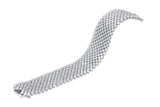 Platinum Wide Diamond Mesh Bracelet