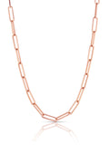 18K Rose Gold Paperclip Chain Necklace – 16 Inch