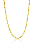 18K Yellow Gold Italian Fancy Anchor Link Necklace – 21 Inches