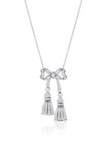 Estate Tiffany & Co. Platinum Diamond Bow Necklace