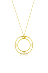 Estate Tiffany & Co. 18K Yellow Gold Atlas Roman Numeral Necklace