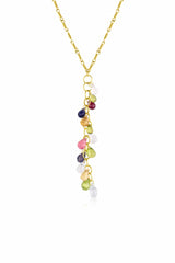 Estate Tiffany & Co. Vintage 18K Yellow Gold Briolette Gemstone Necklace