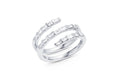 18K White Gold Swirl Diamond Ring