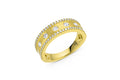 18K Yellow Gold Diamond Halfway Band – 0.53 CTW