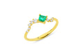 Yellow Gold Emerald and Diamond Ring $1,890