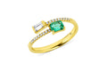 Yellow Gold Emerald and Diamond Ring $2,840