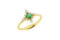 Yellow Gold Emerald and Diamond Ring $1,780
