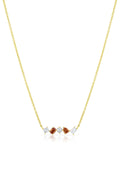 Yellow Gold Multicolor Diamond Necklace 0.60 carats Diamond