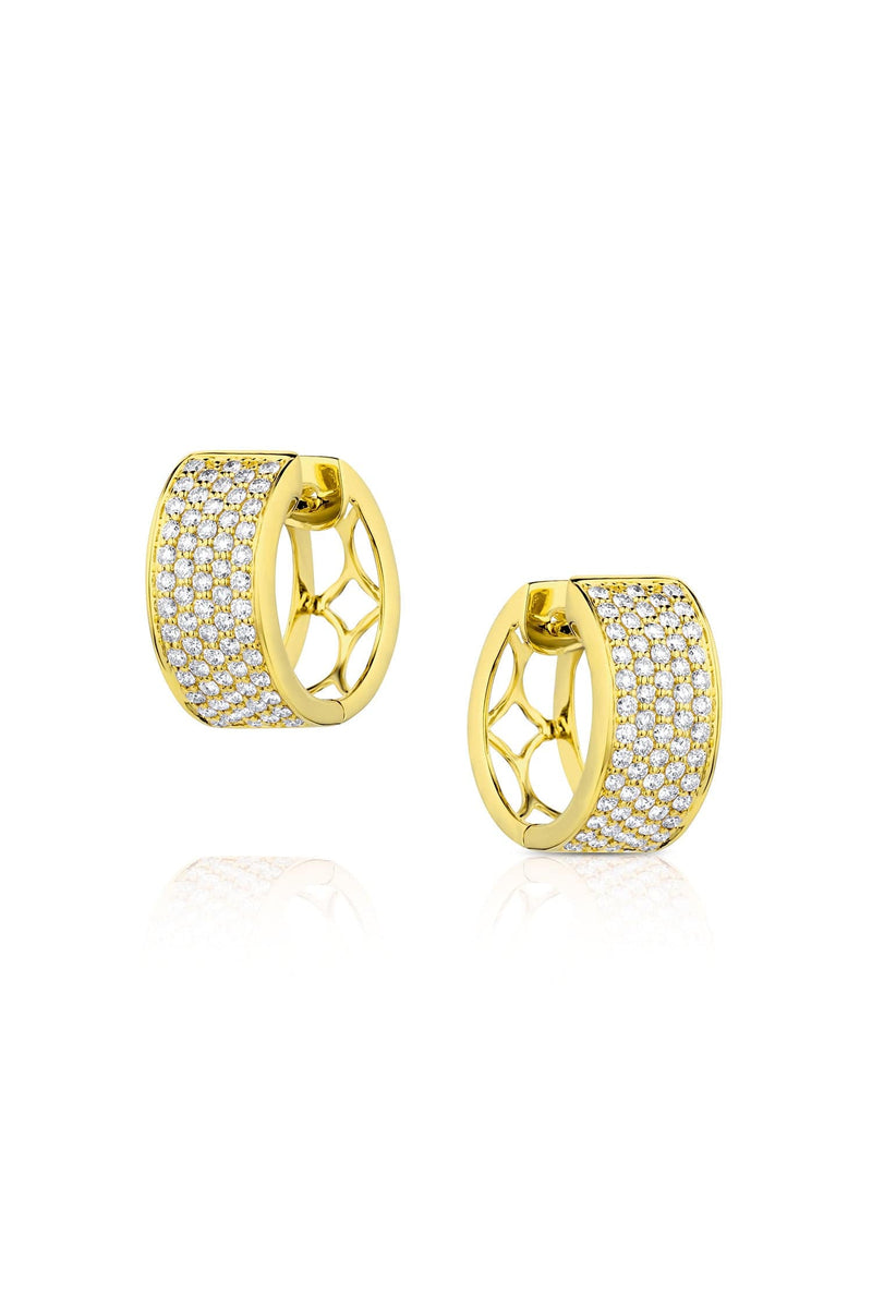 Yellow Gold Diamond Hoop Earrings