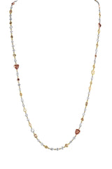 Multicolor Multi-Shape Diamond Rivière Necklace