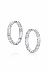 Salavetti Brillante 18K White Gold Diamond Hoop Earrings – 9.39 Carats