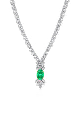 Rivière Platinum & 18K Yellow Gold 10.51-Carat Colombian Emerald and 24.64-Carat Diamond Necklace
