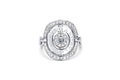 ESTATE BVLGARI ASTRALE MEDALLION DIAMOND COCKTAIL RING