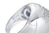ESTATE 18K WHITE GOLD BVLGARI PYRAMID DIAMOND RING