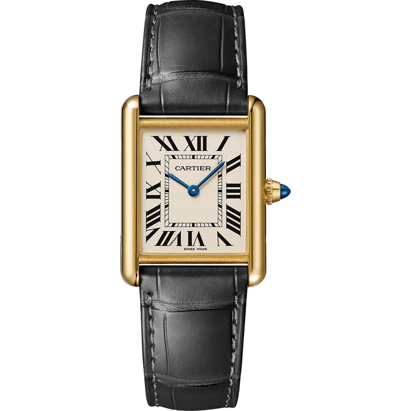 CRWGTA0067 - Tank Louis Cartier watch - Large model, quartz movement, 18K  yellow gold, leather - Cartier