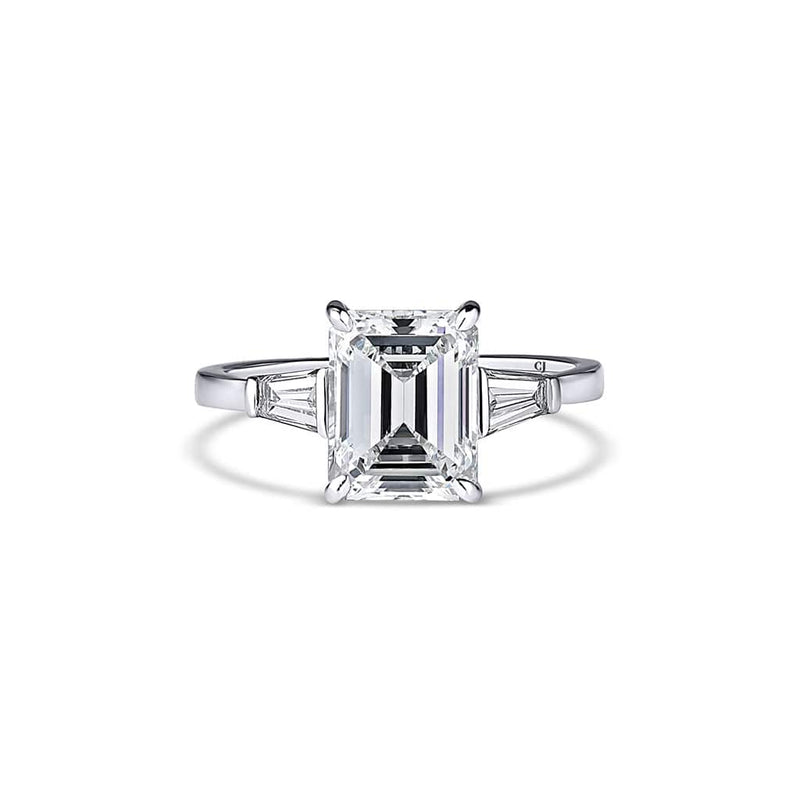 Rivière Platinum 2.25ct Emerald Cut Diamond Ring, GIA Certified