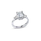 Rivière Platinum 2.25ct Emerald Cut Diamond Ring, GIA Certified