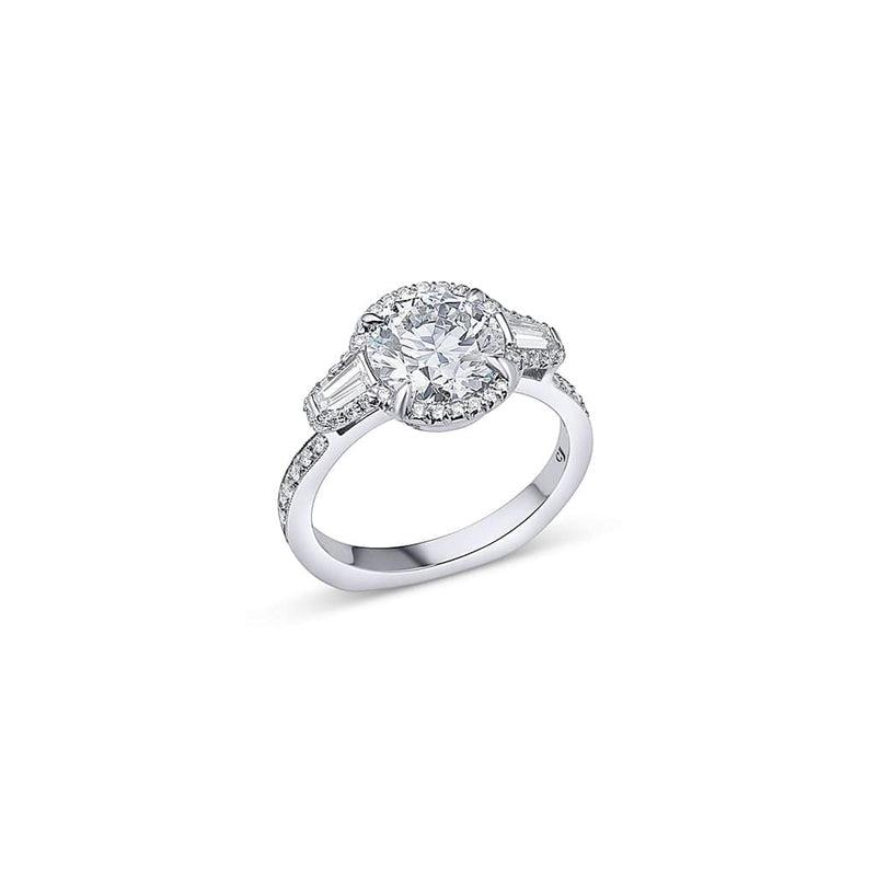 Rivière Platinum 2.05ct Brilliant Cut Diamond Baguette Ring, GIA Certified