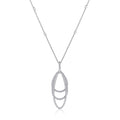 Estate Gregg Ruth 18kt White Gold Diamond Oval Pendant