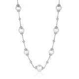 18kt White Gold 16mm Pearl Diamond 51" Necklace