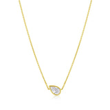 Rivière 18kt Yellow Gold 1.05ct Pear-Shaped Pendant Necklace, GIA Certified