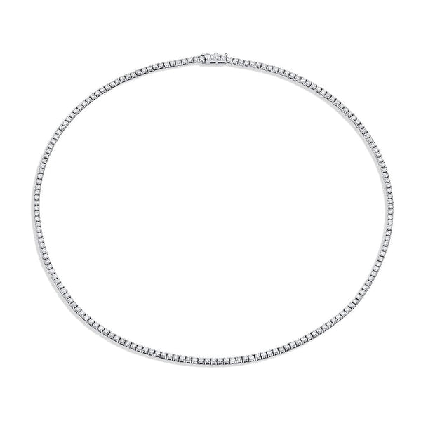 Rivière 18kt White Gold 6.02ctw Diamond Tennis Necklace