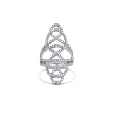 Gregg Ruth 18kt White Gold 1.55ctw Diamond Lace Ring