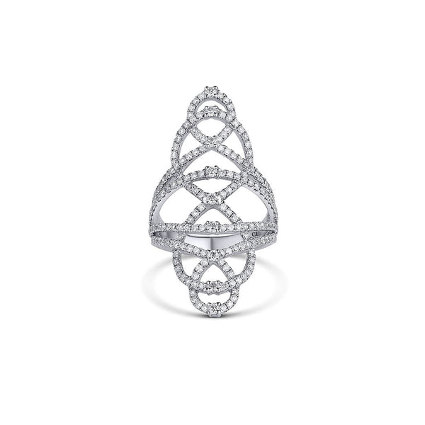 Gregg Ruth 18kt White Gold 1.55ctw Diamond Lace Ring