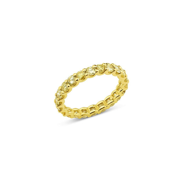 Rivière 18kt Yellow Gold 1.80ctw Yellow Diamond Eternity Band Ring