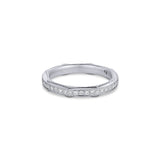 18kt White Gold Pave Diamond Octagon Band