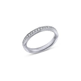 18kt White Gold Pave Diamond Octagon Band