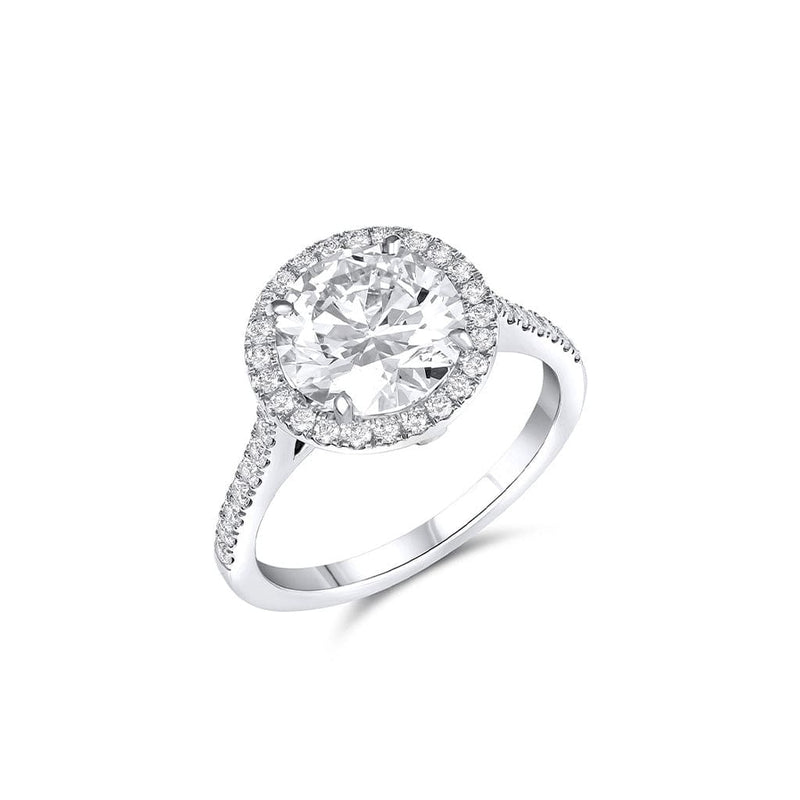 Rivière Platinum 3.05ct Round Brilliant Cut Diamond Ring, GIA Certified