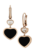 Happy Hearts Drop Earrings Onyx