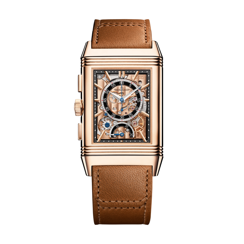 Pink Gold Reverso Tribute Chronograph Manual Winding Men’s Watch Q389256J