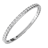 Ice Cube White Gold Diamond Bangle Bracelet