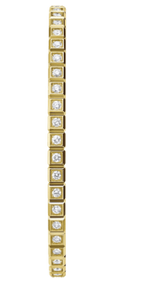 Ice Cube Yellow Gold Diamond Bangle Bracelet