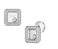Happy Diamonds Icons Square Earrings White Gold