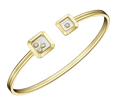 Happy Diamonds Icons Square Yellow Gold Bangle Bracelet