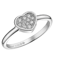 Happy Hearts White Gold Ring