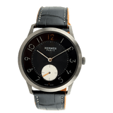 HERMES SLIM TITANIUM AUTOMATIC 39.5 MM W047365WW00 - PRE - OWNED