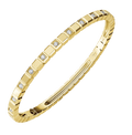 Ice Cube Yellow Gold Half-Set Diamond Bangle Bracelet