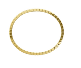 Ice Cube Yellow Gold Bangle Bracelet