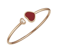 Happy Heart Bangle Red Stone