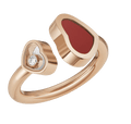 Happy Hearts Ring Red Stone
