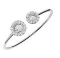 Happy Diamonds Icons Joaillerie White Gold Bangle Bracelet