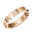 Ice Cube Single Diamond Ring Rose Gold