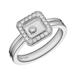 Happy Diamonds Icons Square White Gold Ring
