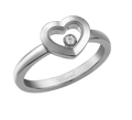 Happy Diamonds Icons Small Heart White Gold Ring