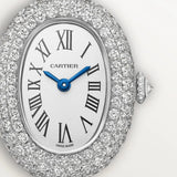 Baignoire watch (Size 16), Mini model, quartz movement, white gold, diamonds CRHPI01773