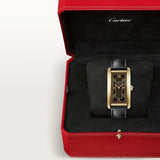 Tank Américaine watch, Large model, automatic movement, yellow gold, leather CRWGTA0295